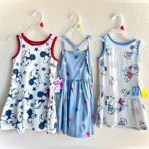 New Toddler Girls Dress Americana - 2T